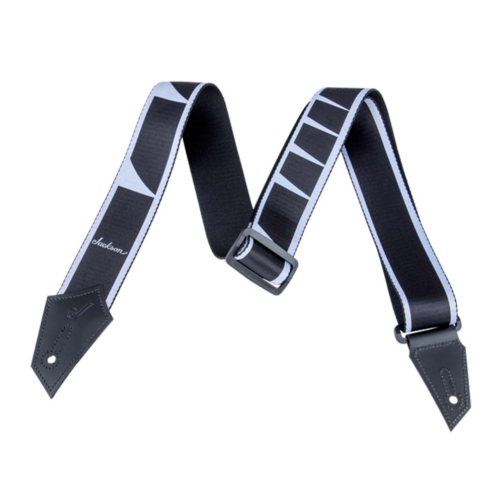 Ремень для гитары Jackson® Strap Sharkfin Inlay Pattern Black/White ...