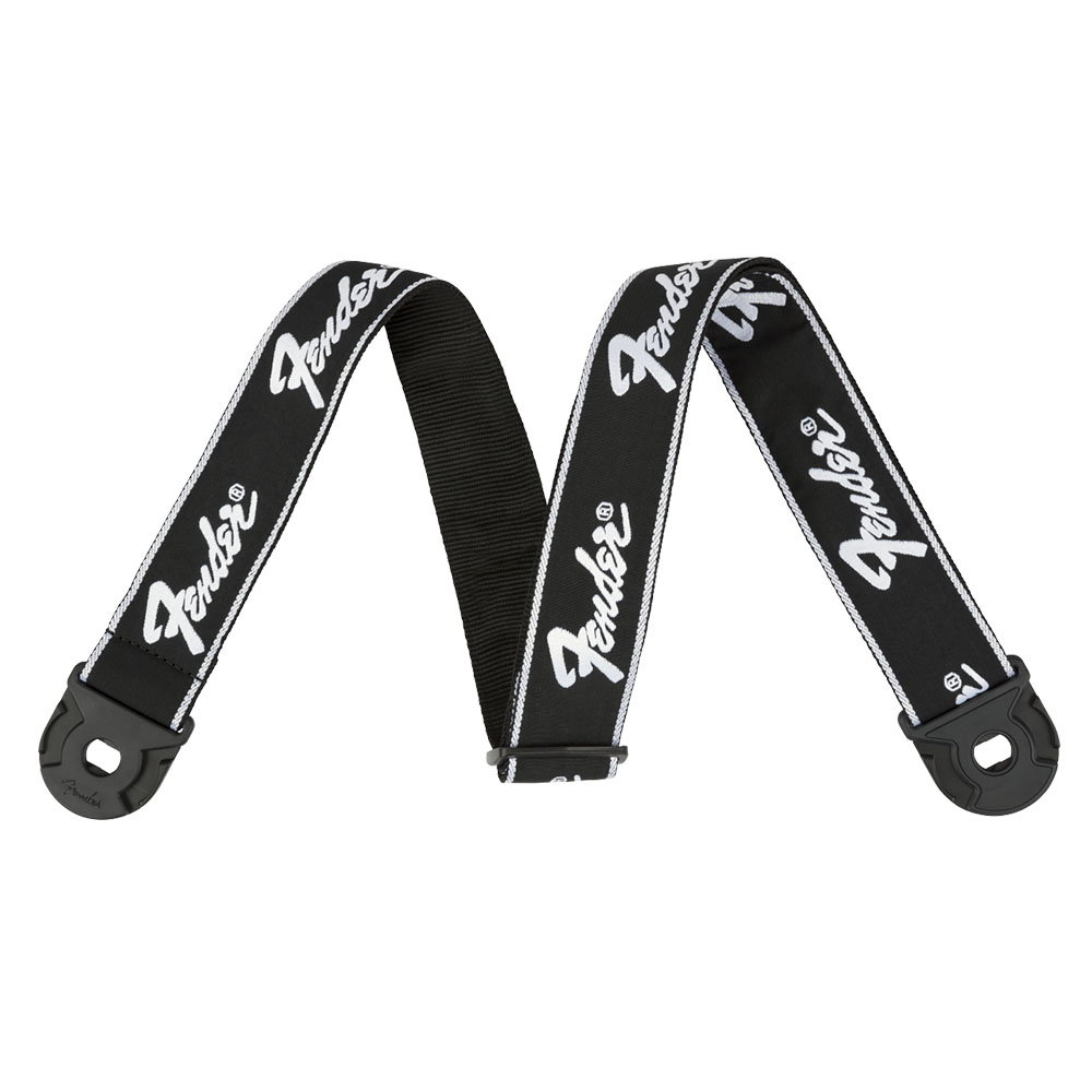 Ремень для гитары Fender Quick Grip Locking End Black White Running ...