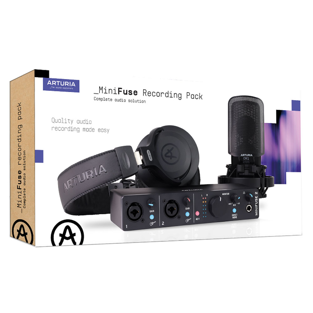 Комплект для домашней студии Arturia MiniFuse Recording Pack-Black