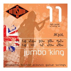 Струны для 12-струнной акустической гитары Rotosound Jumbo King JK30L-11