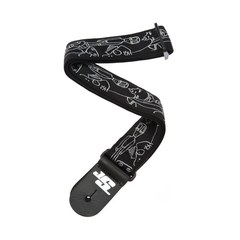 Ремень для гитары Planet Waves Joe Satriani Collection Silver Scetches