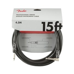 Инструментальный кабель Fender Professional Series Instrument Cable Straight-Angle 15" Black
