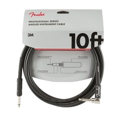 Инструментальный кабель Fender Professional Series Instrument Cable Straight-Angle 10" Black