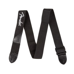 Ремень для гитары Fender 2" Black Poly Strap w/ White Fender® Logo