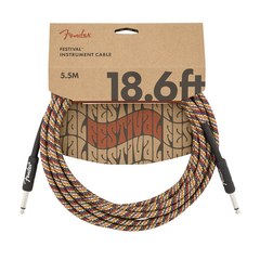 Инструментальный кабель Fender Festival Instrument Cable Pure Hemp Rainbow 18.6"