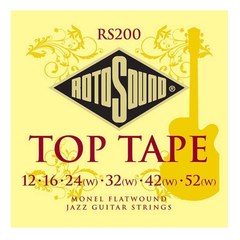 Струны для электрогитары Rotosound RS200 Top Tape Monel Flatwound Electric Guitar String 12-52