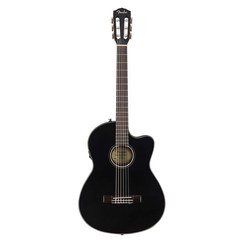 Классическая гитара с подключением Fender CN-140SCE Nylon Thinline Walnut Fingerboard Black with Case