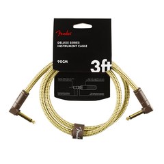 Инструментальный кабель Fender® Deluxe Series Instrument Cable Angle/Angle Tweed 3