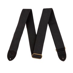 Ремень для гитары Fender Cotton/Leather Strap Black 2"