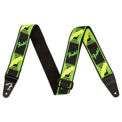 Ремень для гитары Fender Neon Monogrammed Green and Yellow 2"
