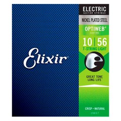 Струны для 7-струнной электрогитары Elixir 19057 Electric Nickel Plated Steel Optiweb 10-56