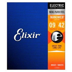 Струны для электрогитары Elixir Electric Nickel Plated Steel Nanoweb 9-42