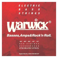 Струны для 5-струнной бас-гитары Warwick Red Strings Bass Stainless Steel Medium 45-135