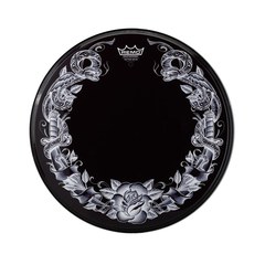 Пластик для бас барабана Remo POWERSTROKE Tattoo 'Serpent Rose' 22"