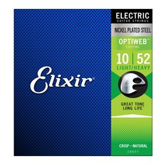 Электрогитараға арналған ішектер Elixir Electric Nickel Plated Steel Optiweb 10-52