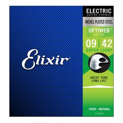 Струны для электрогитары Elixir Electric Nickel Plated Steel Optiweb 9-42