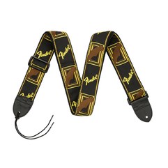 Ремень для гитары Fender Monogrammed Strap Black/Yellow/Brown 2" 