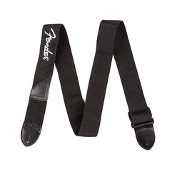 Ремень для гитары Fender 2" Black Poly Strap w/ White Fender® Logo