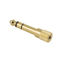 Разъем моно джек Gewa Adapter Jack 3.5 Stereo / Jack 6,3 Stereo Gold