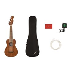 Набор укулеле Fender Seaside Soprano Ukulele Pack Walnut Fingerboard Natural