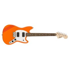Электрогитара Squier FSR Bullet® Competition Mustang® HH Laurel Fingerboard Competition Orange with Fiesta Red Stripes