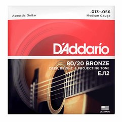 Струны для акустической гитары D'Addario EJ12