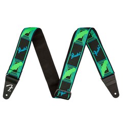 Ремень для гитары Fender Neon Monogrammed Blue and Green 2"