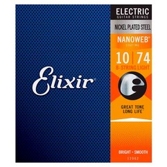 Струны для 8-струнной электрогитары Elixir 12062 Electric Nickel Plated Steel Nanoweb 10-74