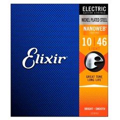 Струны для электрогитары Elixir Electric Nickel Plated Steel Nanoweb 10-46
