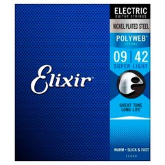Струны для электрогитары Elixir 12000 Electric Nickel Plated Steel Polyweb 9-42