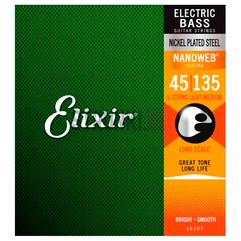 Струны для 5-струнной бас-гитары Elixir 14207 Nickel Plated Steel Nanoweb 45-135