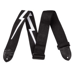 Ремень для гитары Fender Nylon Lightning Bolt Black/White 2'