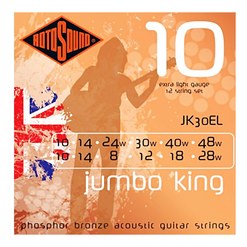 Струны для 12-струнной акустической гитары Rotosound Jumbo King JK30EL