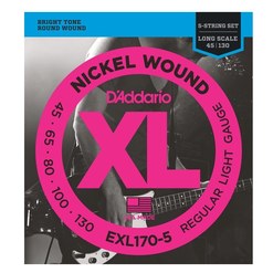 Струны для 5-струнной бас-гитары D'Addario EXL170-5