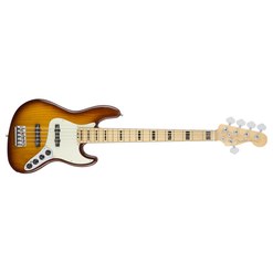 Бас-гитара Fender American Elite Jazz Bass® V Ash Maple Fingerboard Tobacco