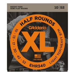 Струны для электрогитары D'Addario Half Round Light Top/Heavy Bottom