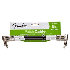 Инструментальный кабель Fender® Performance Series Instrument Cable, 6", Black, Two-Pack