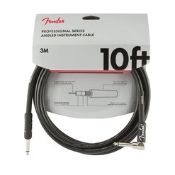 Инструментальный кабель Fender Professional Series Instrument Cable Straight-Angle 10" Black