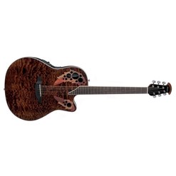 Электроакустическая гитара Ovation CE48P-TGE Celebrity® Elite® Exotic Super Shallow Tiger Eye Brown Quilt