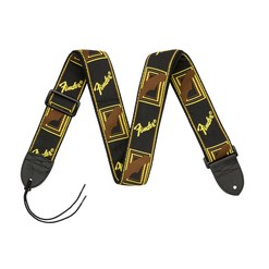 Ремень для гитары Fender Monogrammed Strap Black/Yellow/Brown 2"