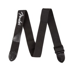 Ремень для гитары Fender 2" Black Poly Strap w/ White Fender® Logo