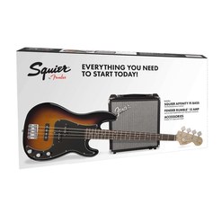 Бас-гитара Squier Precision Bass Brown Sunburst в комплекте с комбоусилителем Rumble 15