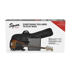 Бас-гитара Squier Affinity Series™ Precision Bass® PJ Pack Laurel Fingerboard Brown