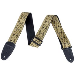 Ремень для гитары Gretsch® Alternating Gold Penguins Strap Black