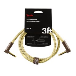 Инструментальный кабель Fender® Deluxe Series Instrument Cable Angle/Angle Tweed 3