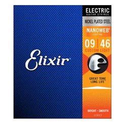 Струны для электрогитары Elixir Electric Nickel Plated Steel Nanoweb 9-46