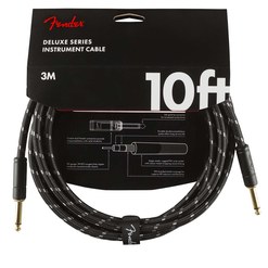 Инструментальный кабель Fender® Deluxe Series Straight-Straight 10' Black Tweed