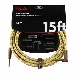 Инструментальный кабель Fender® Deluxe Straight/Angle 15' Tweed
