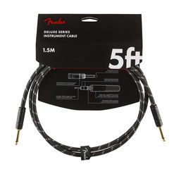 Инструментальный кабель Fender® Deluxe Series Straight-Straight 5' Black Tweed