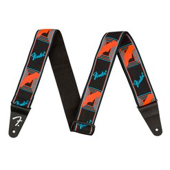 Ремень для гитары Fender Neon Monogrammed Strap Blue and Orange 2"